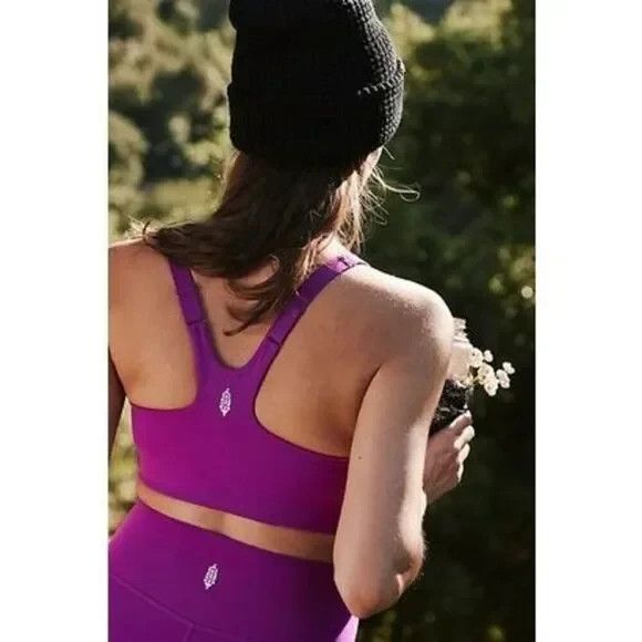 FP Movement x Hatch Small Never Better Square Neck Maternity Bra Berry Pink NWT - Picture 3 of 8